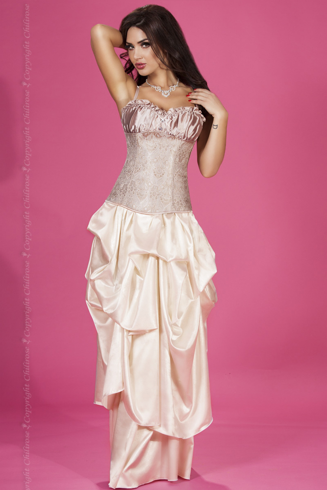 Элегантный корсет "ChiliRose" пыльная роза, S 