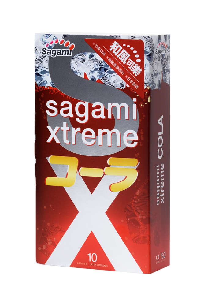 Презервативы ультратонкие "Sagami Xtreme Cola" с ароматом колы, 10шт 