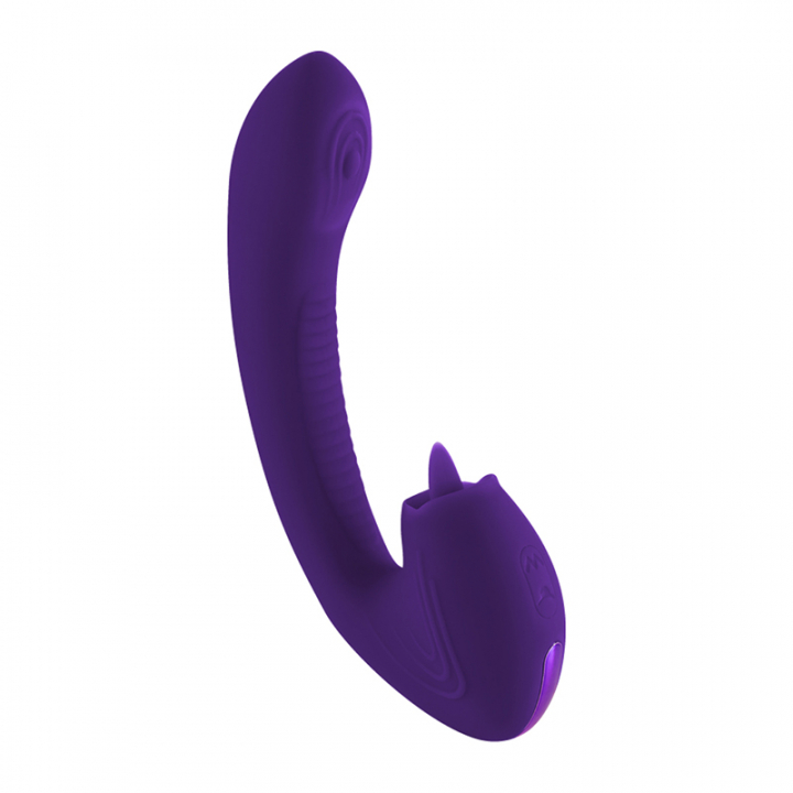 Вибратор с клиторальным язычком "G-Pulse Vibrator" фиолетовый 